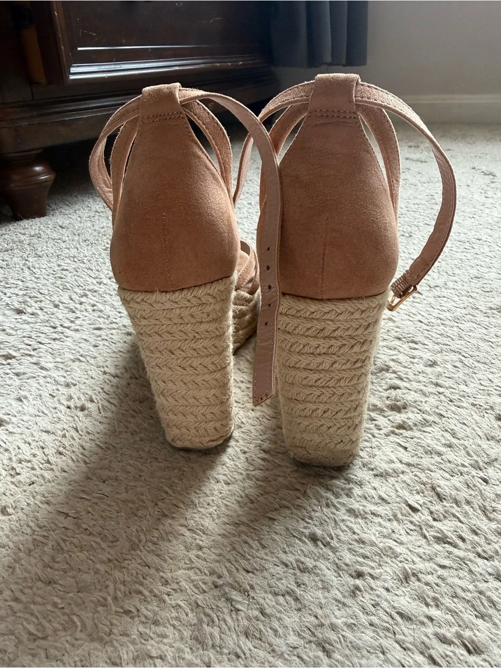 Altar'd State Tan Espadrille Wedge Sandals